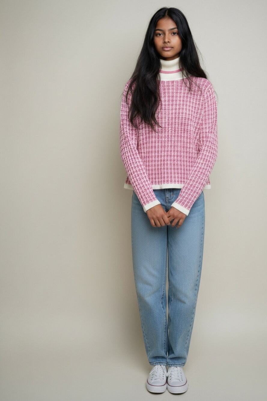 Vintage Villager Liz Claiborne Pink Turtleneck Sweater – XL – NWT